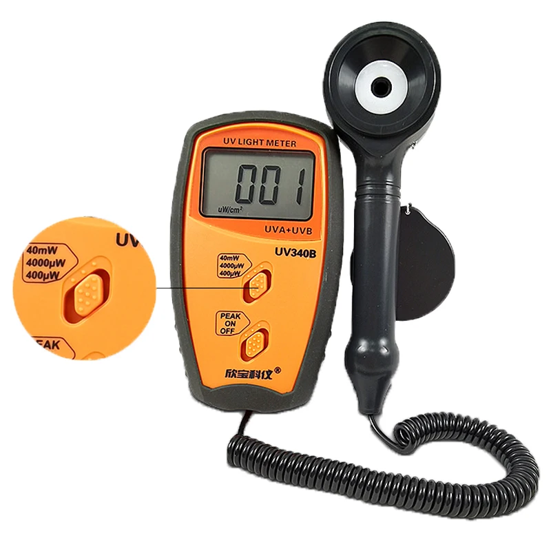 Professional UV340B Pocket Portable UV Light Meter UVA & UVB Measure Tester