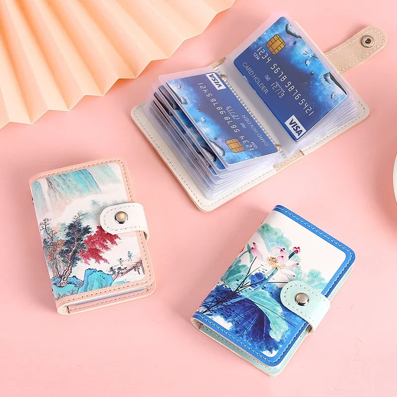 Wallet Card Holder Credit Card Holder Card Holder Card Wallet Id Card Case Business Card Holder Id Card Holder Document Card Wallet Wallet Card Bag Anti Thief ID Cards Holders Scenery Cute Business Shield Card Holder Organizer Coin Pouch Wallets Bag Bank Credit Bus Card Cover