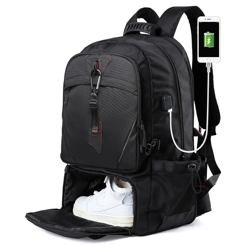 Oxford Business Backpack For Men's Traveling Bag With Shoe Compartment USB Chargeing 17.3 inch Notebook Laptop Bags Rucksack