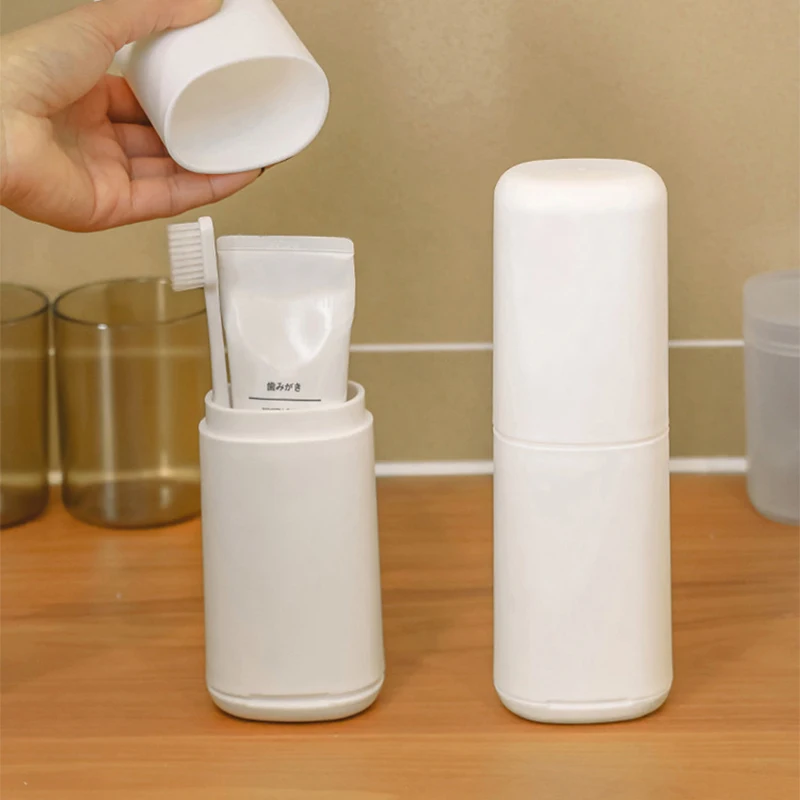 Simple Mouthwash Cup And Toothbrush Travel Storage Case_voghion.com