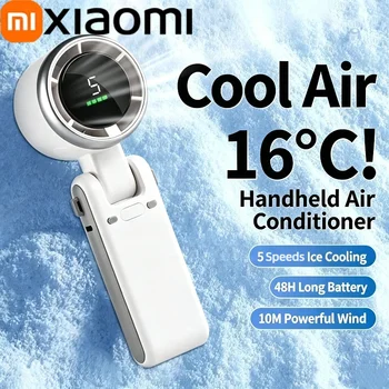 Ventilatore Xiaomi 3 in 1 a 5 velocità, batteria al litio ricaricabile da 3600 mAh, ricarica USB, mini ventilatore da viaggio per attività all'aperto.