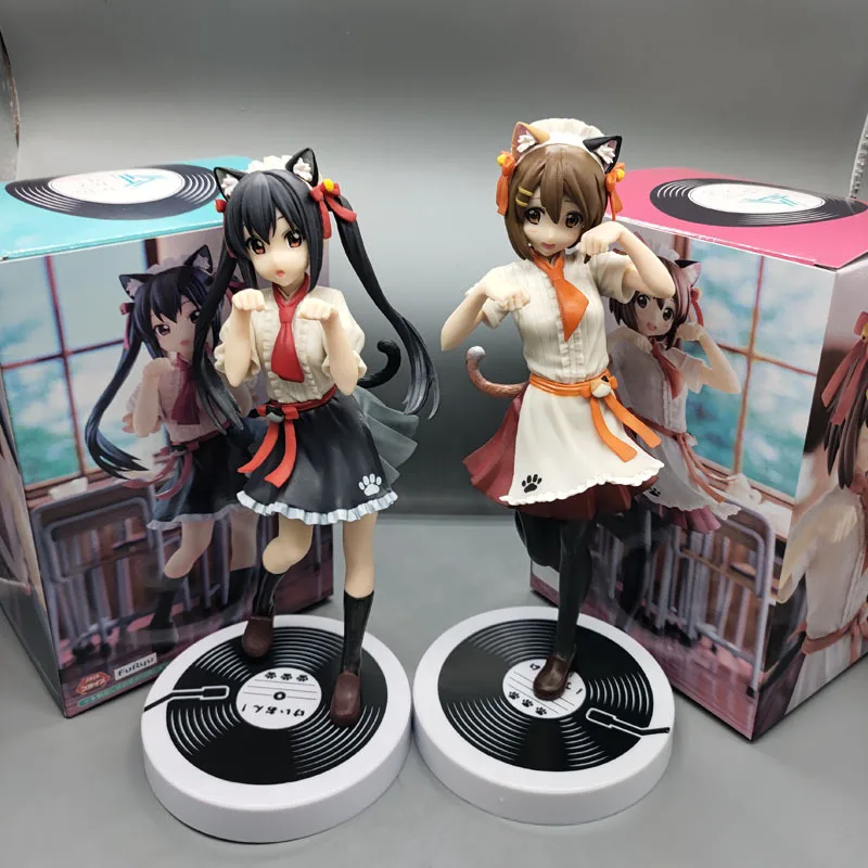 けいおん！ 猫耳メイドフィギュア2体とストラップ9個セット 平沢唯 中野梓 けいおん！ 猫耳メイドフィギュア2体＆ストラップ9個セット 平沢唯