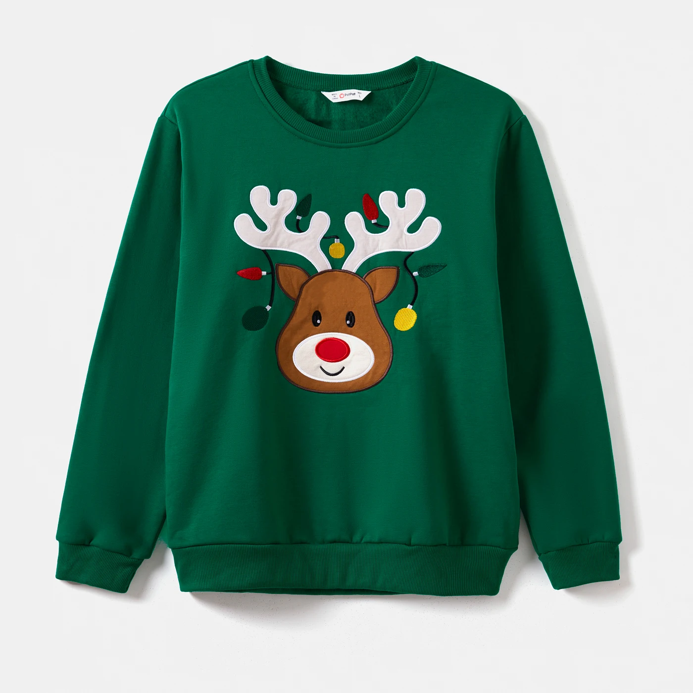 thumbnail image 5 of Sudadera de manga larga a juego para toda la familia con bordados de ciervos navideños de PatPat, 5 of 5
