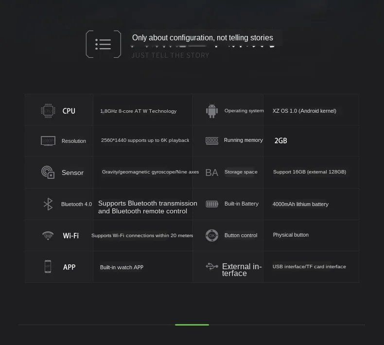 Virtual Reality Glasses 2G + 16G VR All In One AR Glasses With HD Screen 2K 3D 2560X1440 Bluetooth Game Wifi OTG