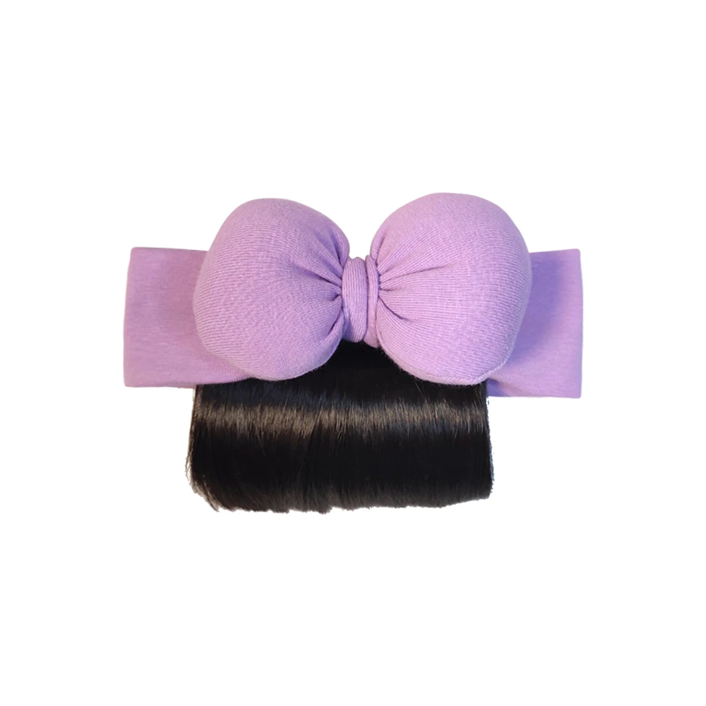 Schöne Baby-Bowknot-Pony-Perücken, Haarbänder, Haarschmuck für Mädchen, modische Haarteil-Kopfbedeckung für Neugeborene – Detail 18