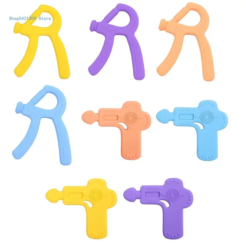 85WA Infant Chewing Toy Teething Relief Toy Cartoon Silicone Teether for Baby 6-12M