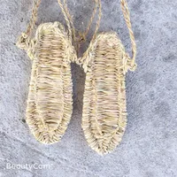 Sandales de paille tissées à la main pour hommes et femmes, sandales de plage, chaussures rétro japonaises, Anime Cos, chaussures d'été pour hommes, taille 35-48 4