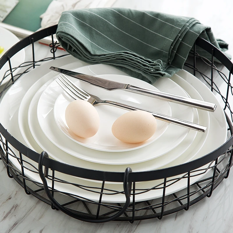 5.5 inch, plain white bone china sushi tray, porcelain dinner plates, a pottery cake dish, crystal clear dessert dishes