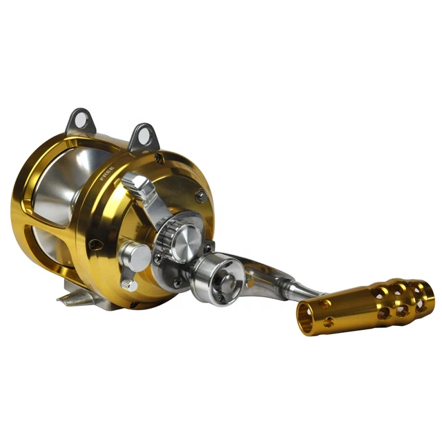 Drum Deep Sea Fishing Reels Saltwater Trolling Big Game 2 Speed