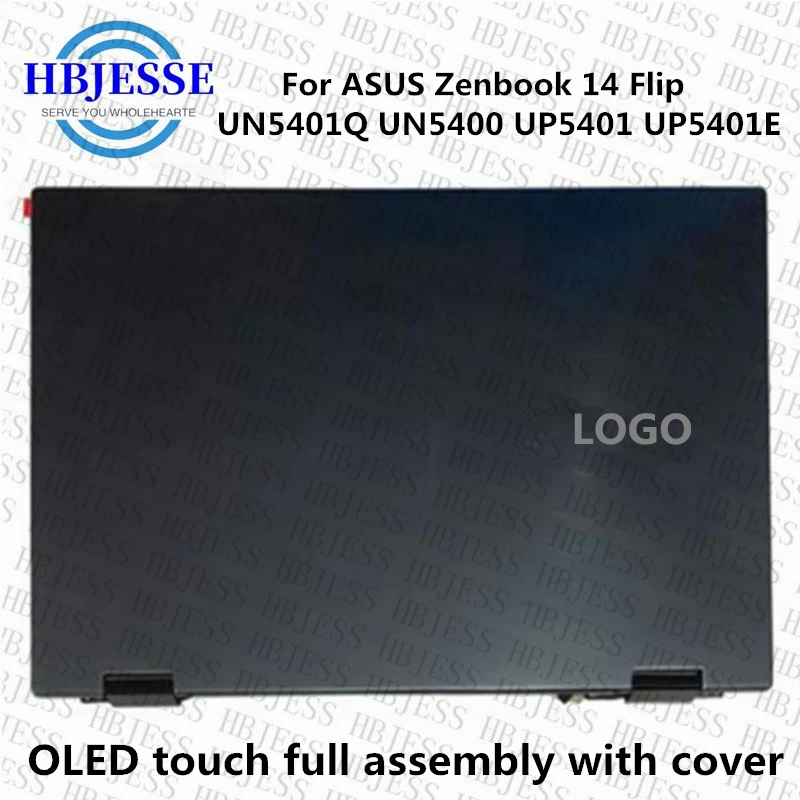 

Оригинальный дисплей 14 дюймов OLED для ASUS Zenbook 14 Flip UN5401Q UN5400 UP5401 UP5401E, панель дисплея, сенсорный ЖК-экран, полная сборка, с крышкой