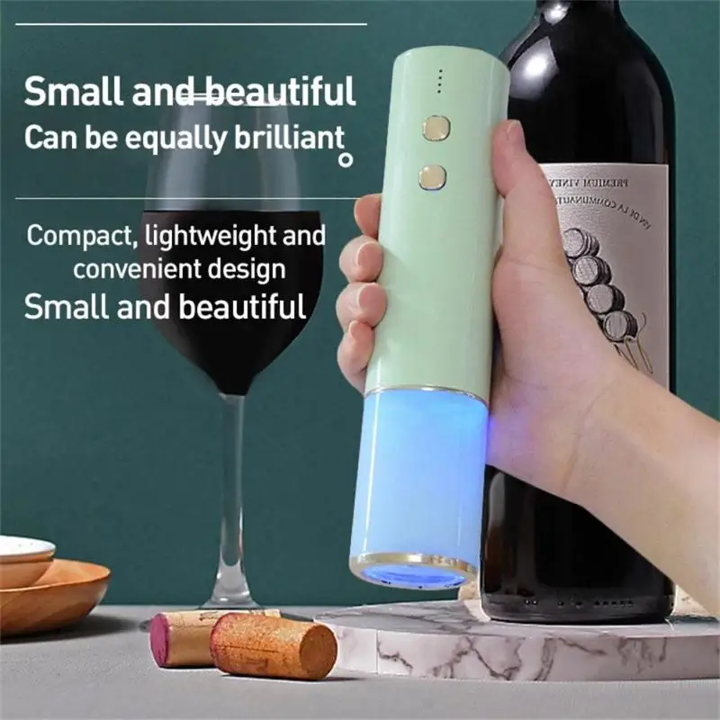 

In 1 Electric Corkscrew Rechargeable Red Wine Opener Multifunctional Foil Cutter Cork Remover Bar Gadget Kitchen Accessories