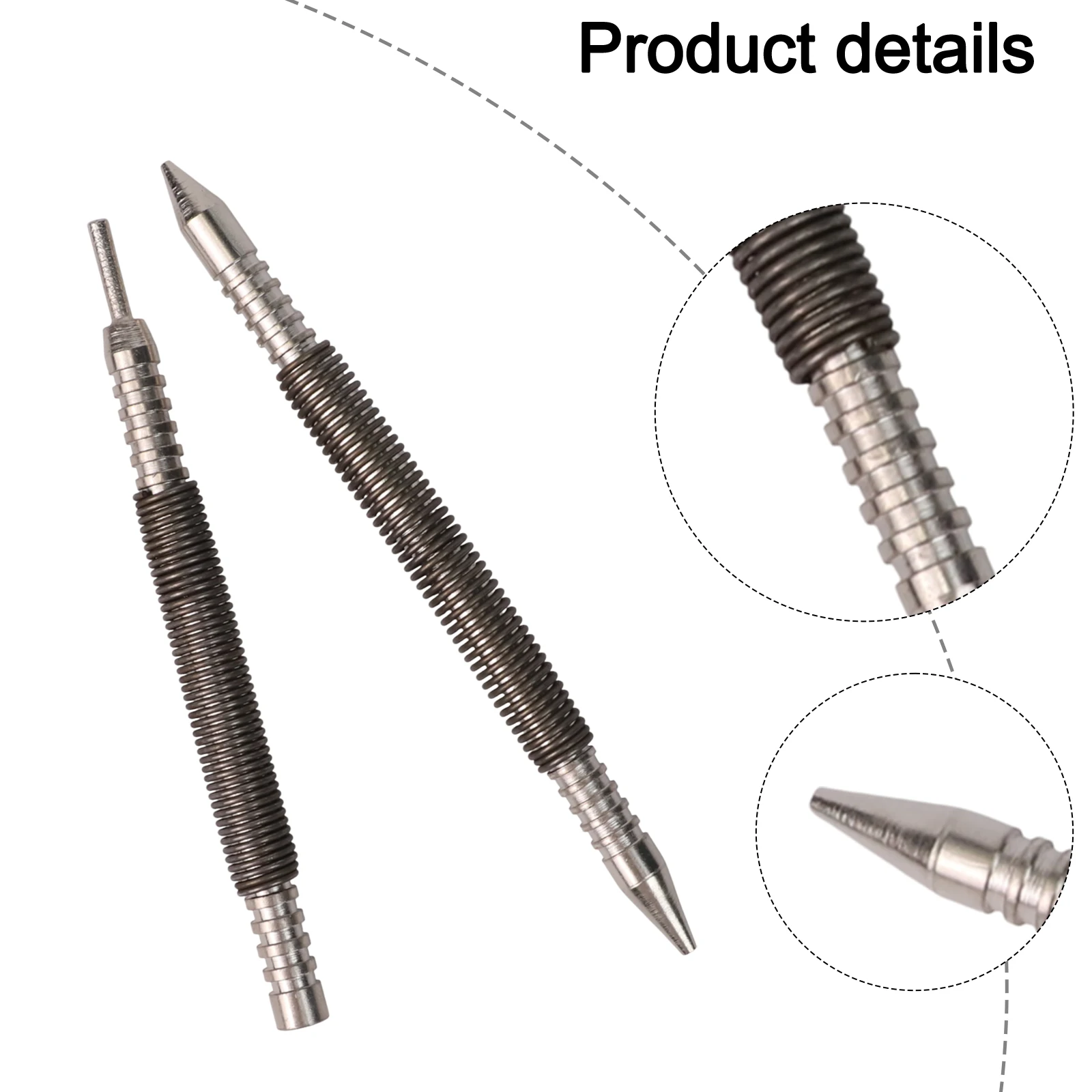 2PCS Doppel-kopf Frühling Nagel Hammerless Set Punch Werkzeug 3500 PSI Scharnier Pin Nagel Entferner 1/16 & 1/32 zoll Hand Werkzeuge – Detail 1