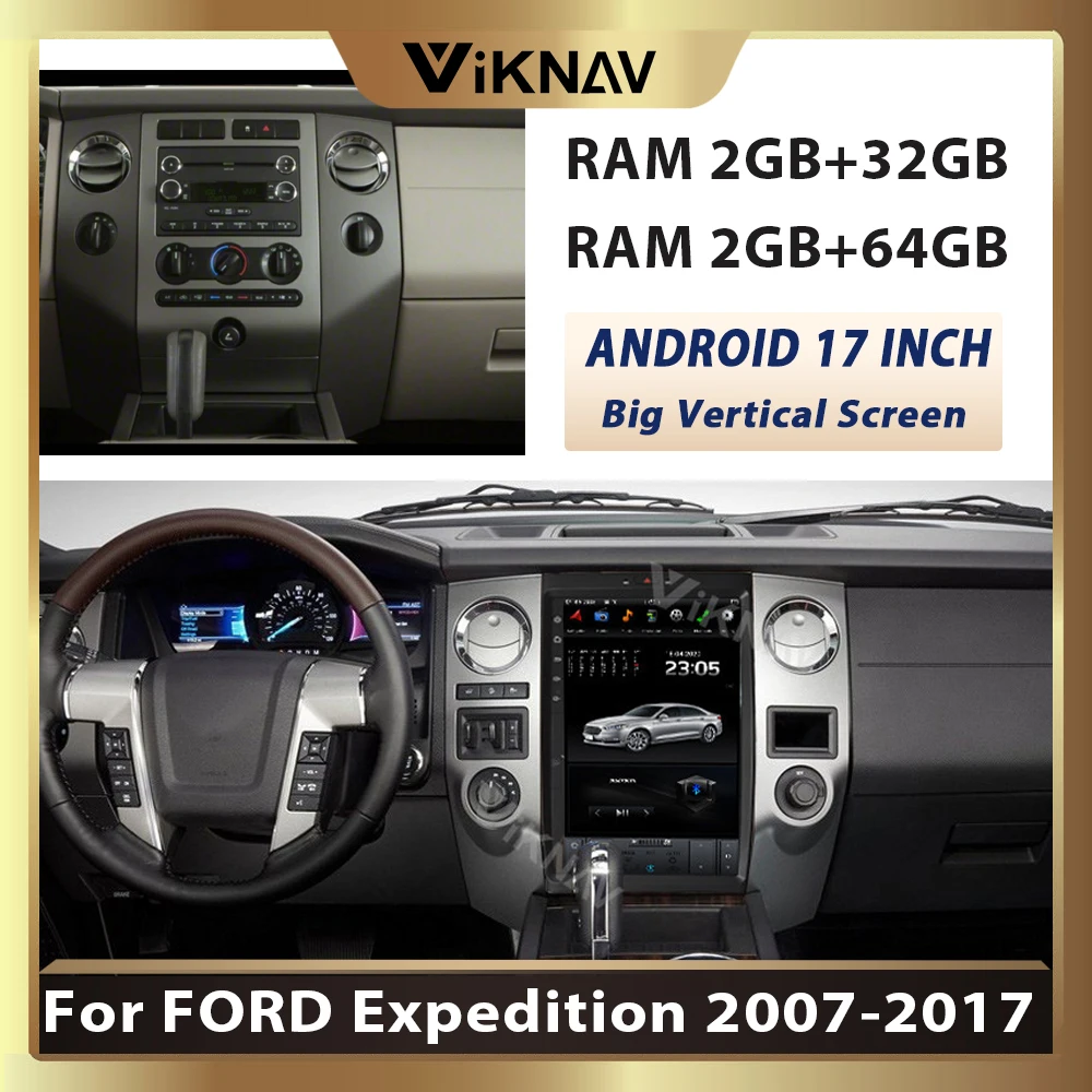 

17 inch vertical screen Android Car DVD multimedia player for-FORD Expedition 2007-2017 GPS navigation stereo radio player