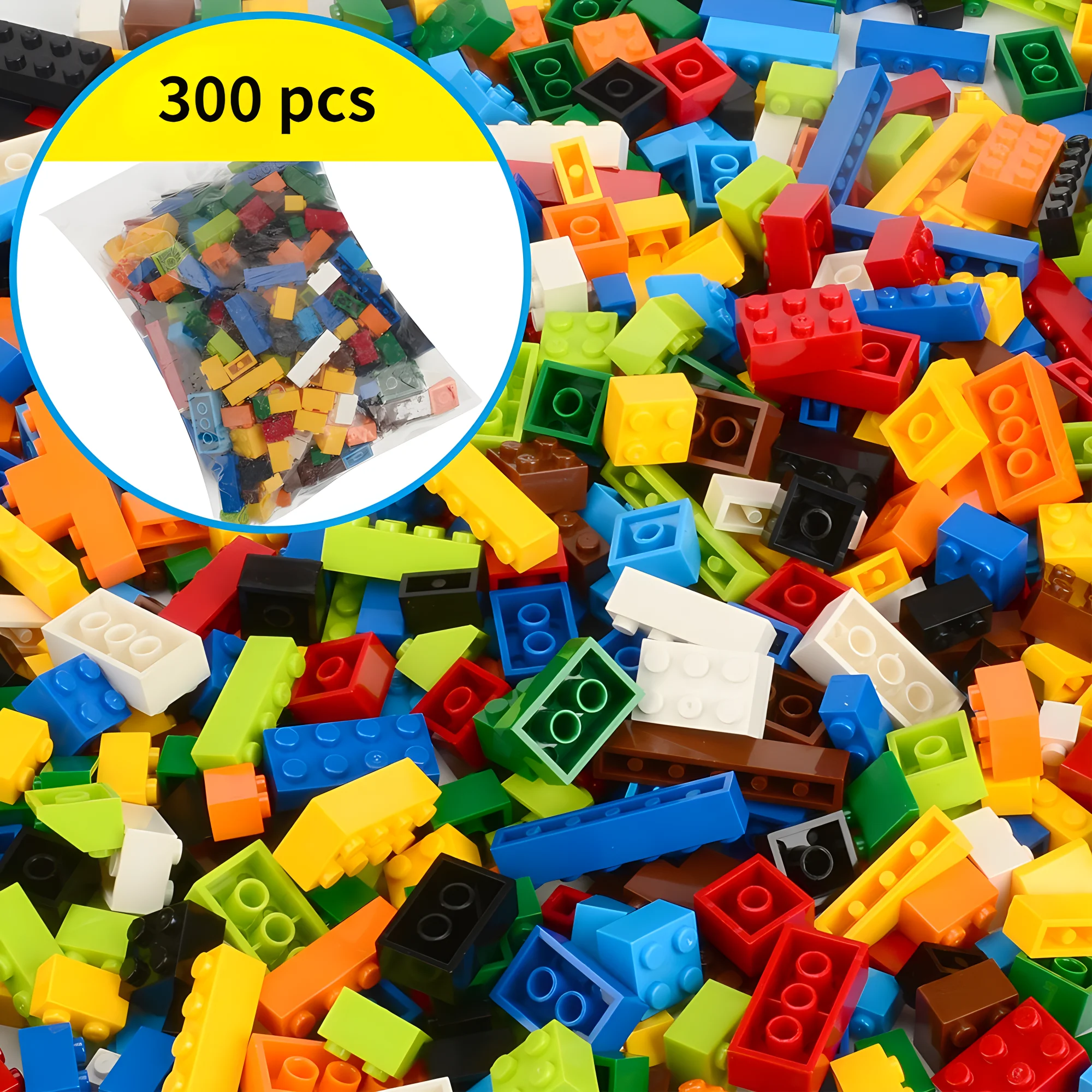 1000 DIY creative building blocks bulk set Urban Classic building blocks Assembled birthday gift children's educational toys