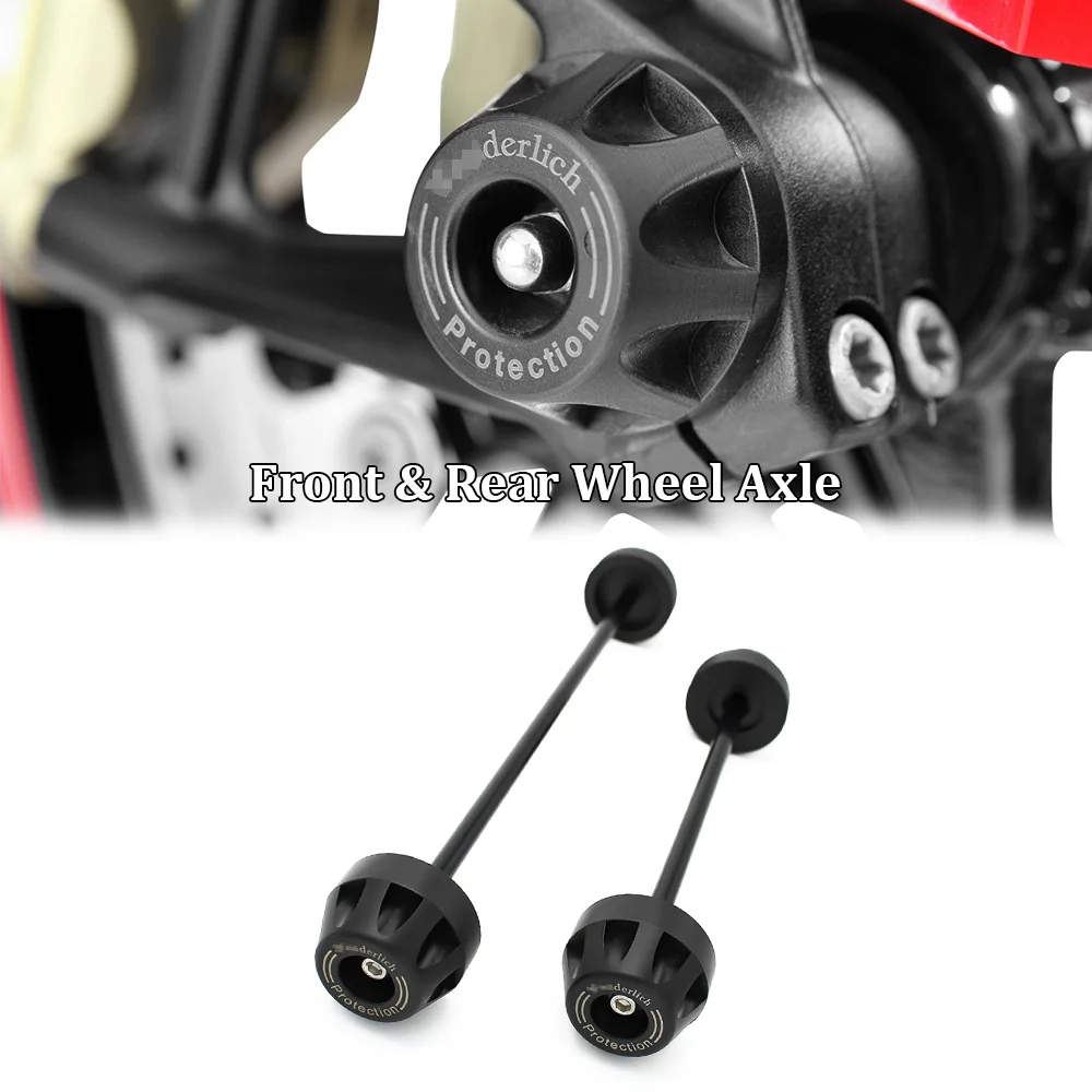 Deslizadores De Eje Para Moto Yamaha Tracer/MT-09 - Protegen Horquilla Y Chasis En Caídas, Fáciles De Instalar - Color Negro/rojo