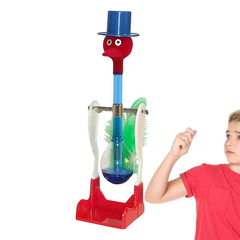 

Drinking Bird Happy Bobbing Lucky Bird Toy Liquid Drinking Glass Lucky Bird Duck Bobbing Magic Prank Toy Desk Decor Kids Toys