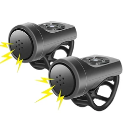 Loud USB Rechargeable Electric Bicycle Horn and Bell Accessory (2x Electric horn)