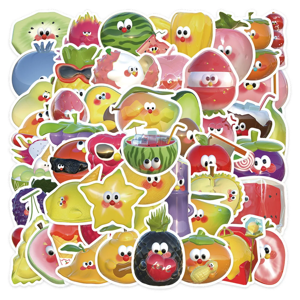 

10/30/50PCS New INS Fruit Cartoon Personality Creative Computer Luggage Table Car Chair Decoration Waterproof Sticker Wholesale