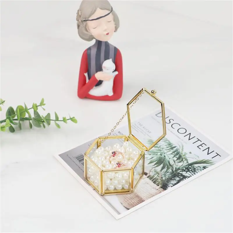 

Модная уникальная шкатулка для хранения ювелирных изделий, популярные украшения, прочная миниатюрная стеклянная шкатулка для драгоценностей, лидер продаж