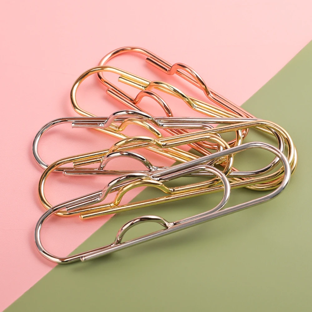 1-15PCS Metal Pen Holder Paper Clips Notebook Bookmarks Photo Memo Ticket Storage Paperclip School Office Stationery Supplies paper clips