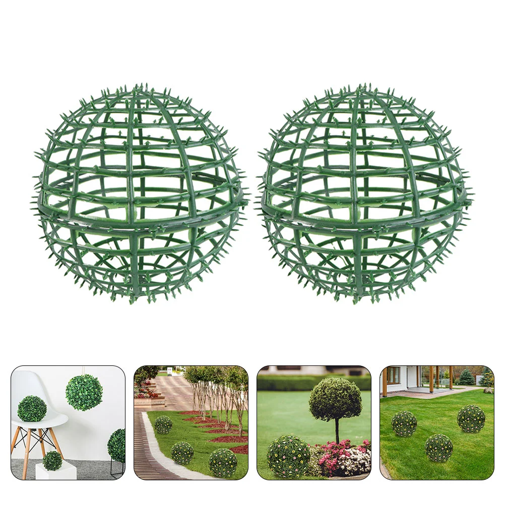 

Artificial Plant Topiary Ball Support Cage Plastic Trelli Green Grass Sphere Frame Rack Wreath Flower Shelf Holder Home Decor