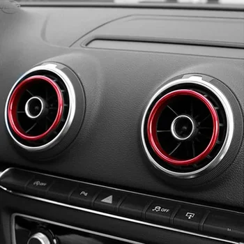 Car Air Center Console Outlet Trim Inner Ring Cover For Audi A3 8V S3 2014-2019 AUDI Q2 Sportback Sedan Accessories Car Styling 1