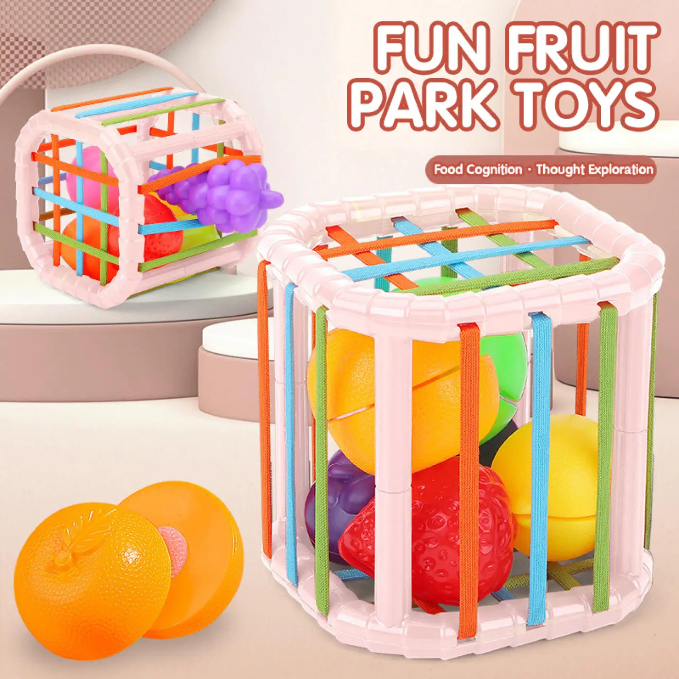 Montessori Baby Toys Stack Pull Blocks Games 0-12 Months Color Shade Sensory Development Learning Educational Toys Babies Infant - 3