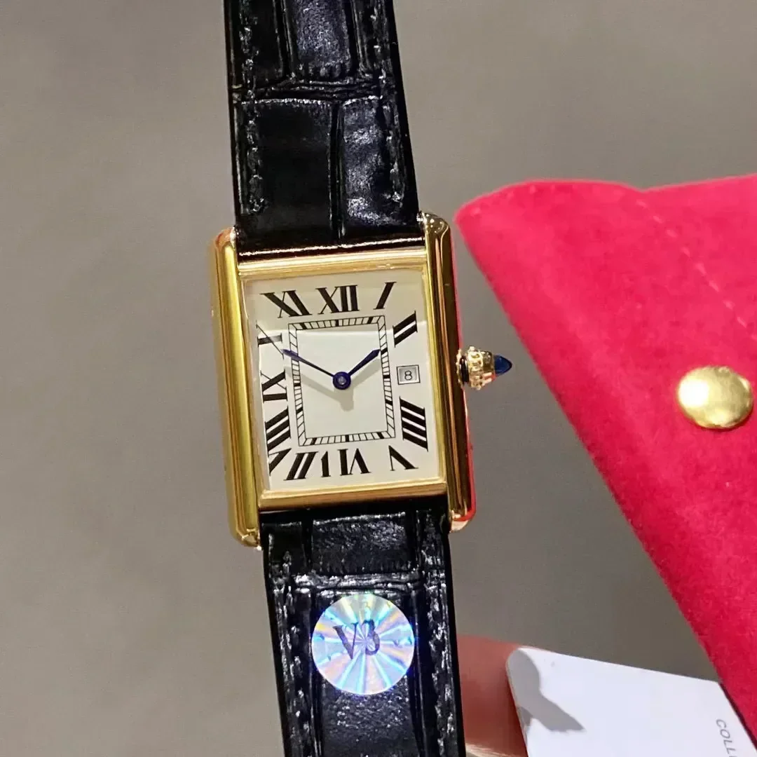 High Quality Womens Watch Top Luxury Brand Designer Waterproof Quartz Elegant Leather Tank Style Aaa Watch Sapphire Glass