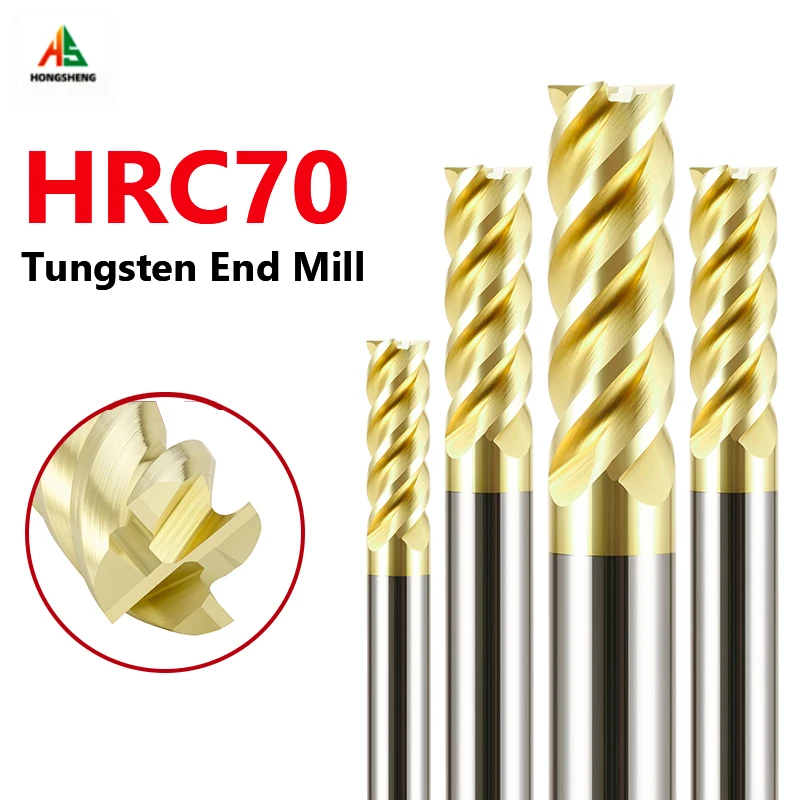 Carbide End Mill 4mm 5mm 6mm 8mm Tungsten Steel CNC Cutting tools CNC