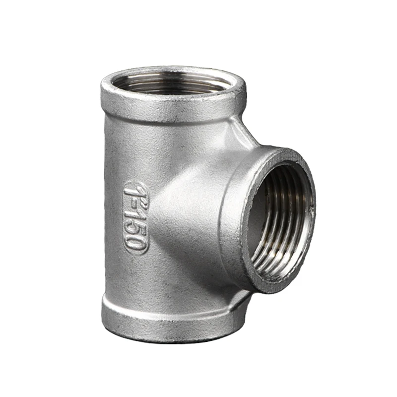 (DN8-DN50) male+male+Female Threaded 3 Way Tee T Pipe Fitting 1/4" 1/2" 3/4" 1" 1-1/4" 1-1/2"BSP Threaded 304 Stainless Steel hose pipe fitting pipe fitting tee adapter water pipe fitting