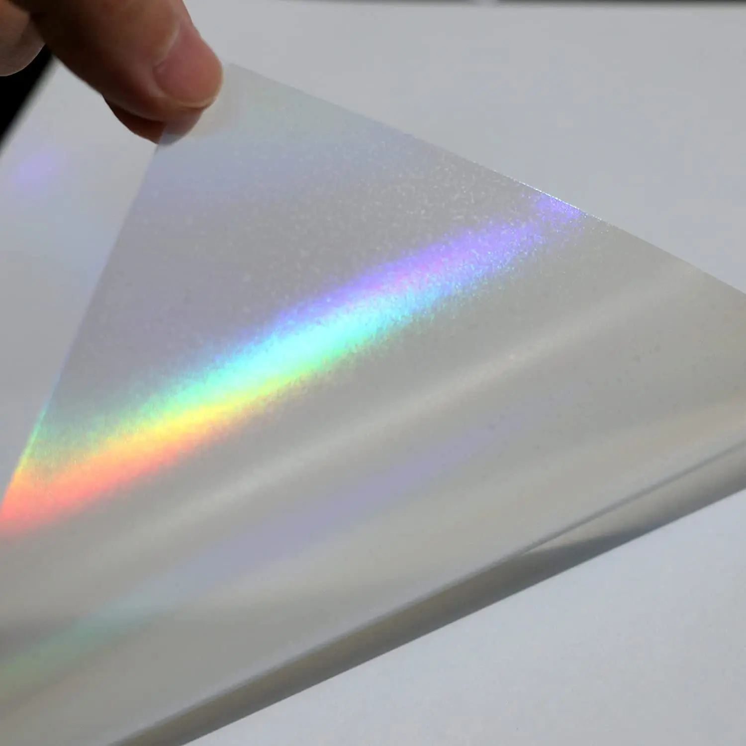 홀로그램 A4 크기 다채로운 오로라 패턴 콜드 라미네이션 필름 시트 A4 * 50 조각 한 팩