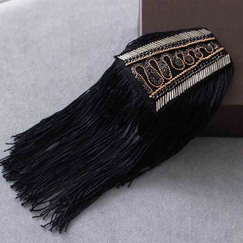 Brooch Tassel Epaulet Shoulder Board Mark Unisex Punk Jewelry Fringed