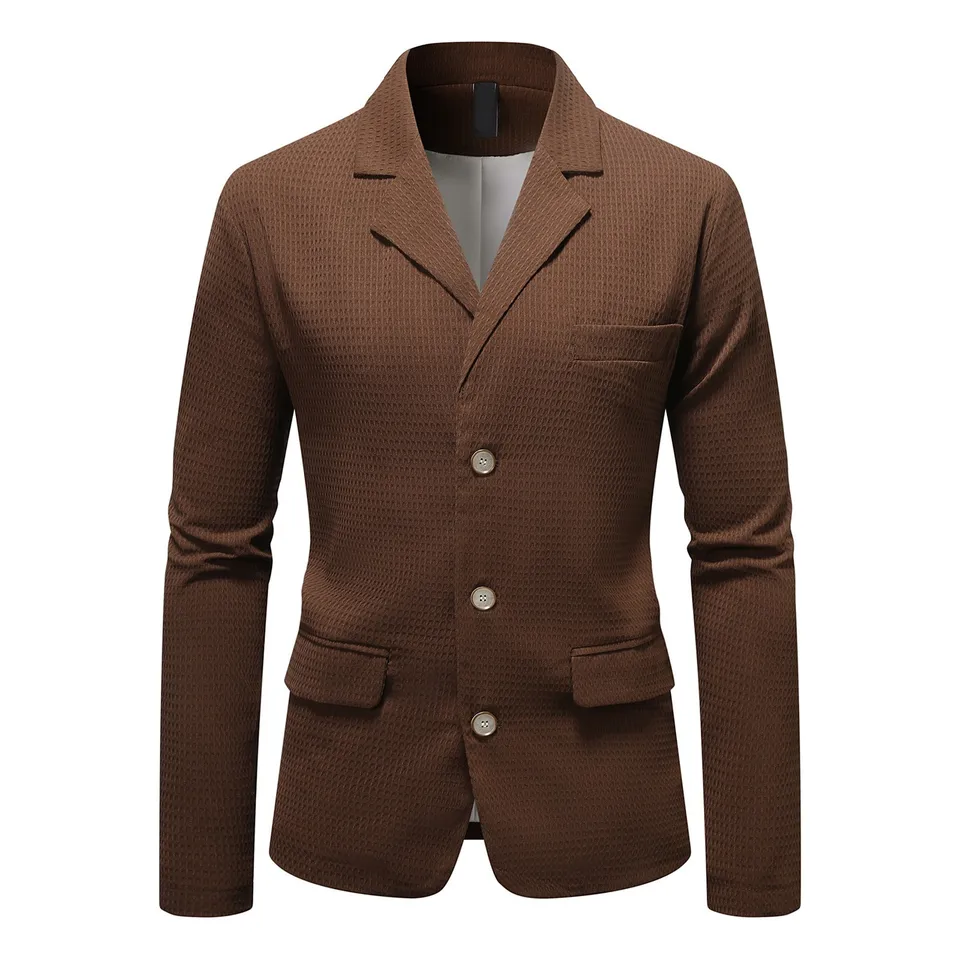 Stylish Double Breasted Slim Fit Men Suit Jacket