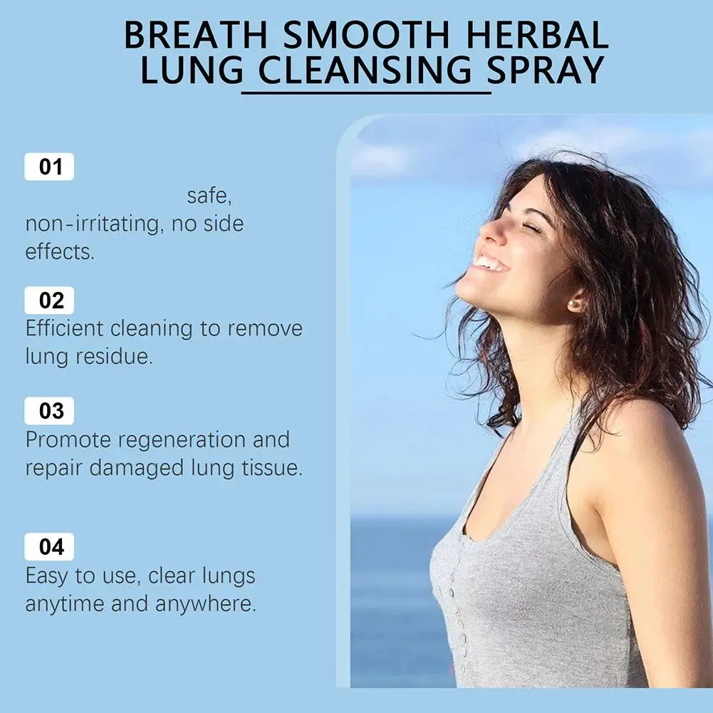 10X 30ml Herbal Lung Cleanse Mist Powerful Lung Support Cleanse & Breathe Herbal Mist Health Care Spray nasal spray herbal oral spray