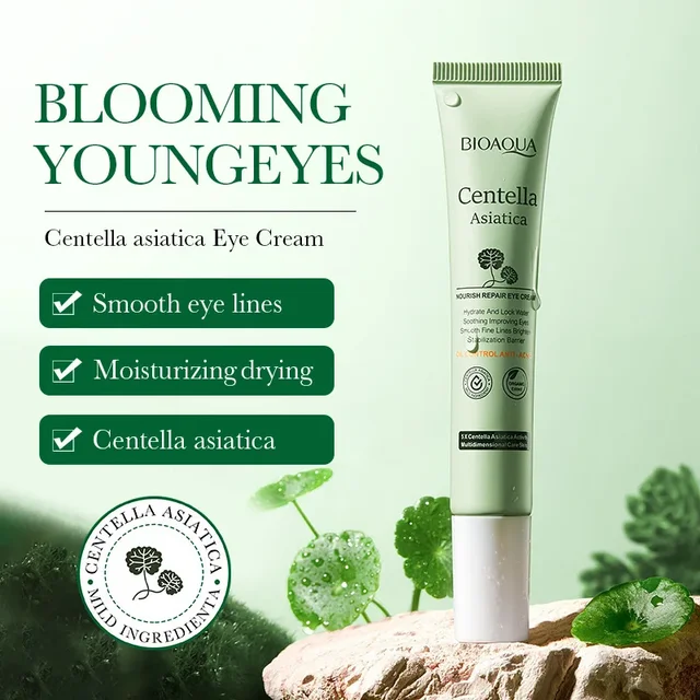 Centella Asiatica Eye Cream Moisturizes Tightens Lightens Dark Circles Eye Cosmetics Smooth Eye Lines Nourishes  Makeup 6