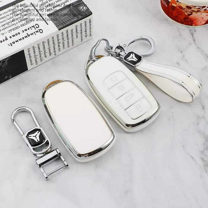 

Soft TPU Car Key Case Cover for Chery Tiggo 8 Pro Tiggo 8plus New 5 Plus 7 Pro 4 Button Keyless Entry Smart Key Protector Shell