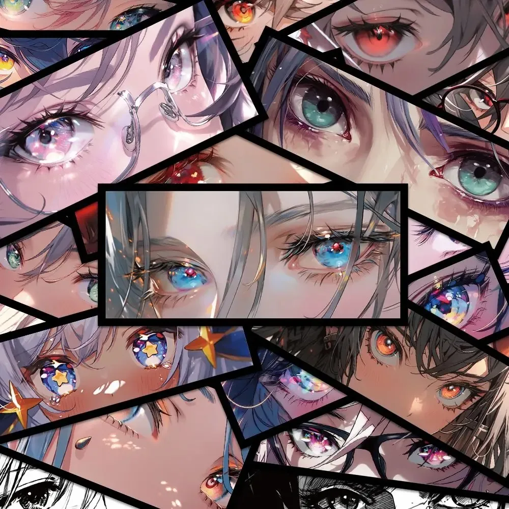 

10/30/50pcs Cute Girl Eyes Cartoon Anime Stickers Girl Heart Account Phone Case Laptop Fridge Decoration Waterproof Sticker Toys