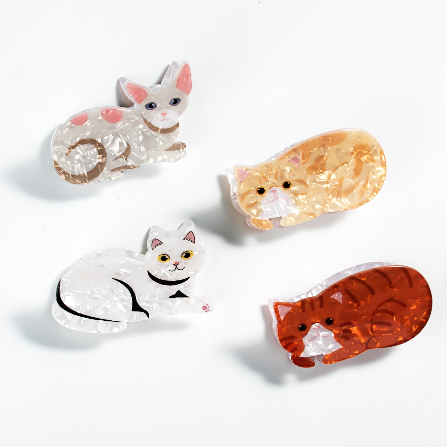 Charming Cat Cartoon Hair Clips - Cute Kawaii Fashion Hair Accessories