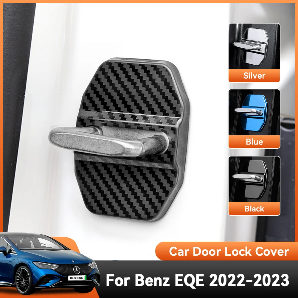 

Аксессуары для Mercedes Benz EQE 2022-2023, Автомобильный Дверной замок, защитная крышка, эмблемы, корпус, украшение из нержавеющей стали