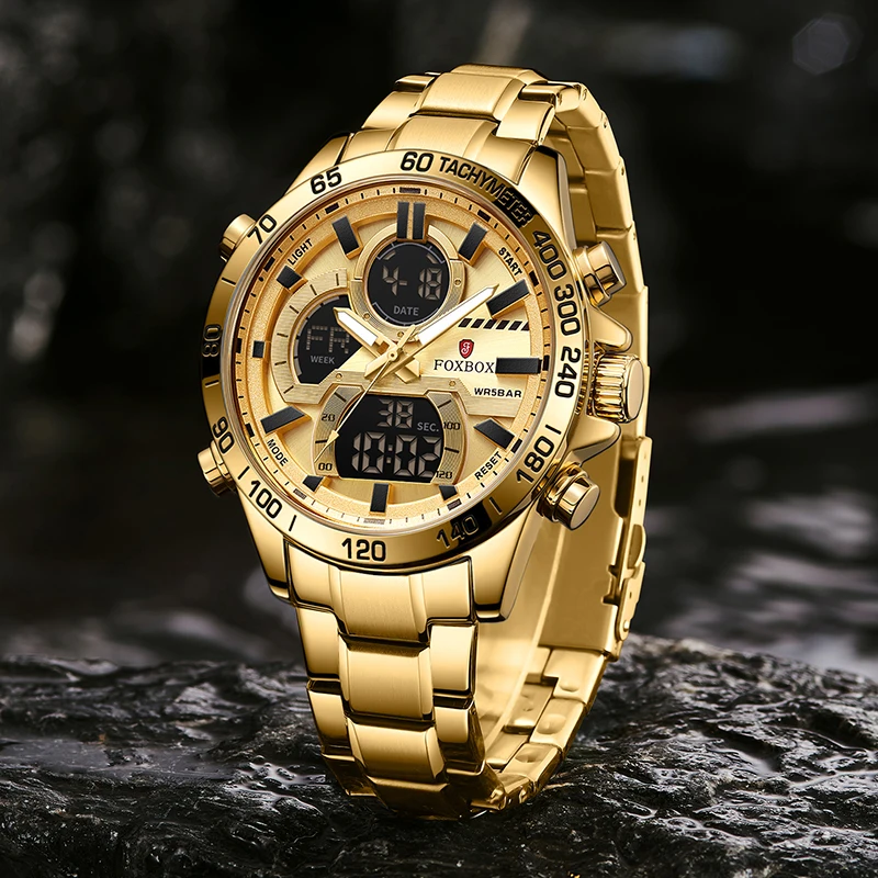 LIGE 2023 Top Luxury Brand Quartz Watch Men Fashion Business Military Watches 50ATM Waterproof Wristwatch Relogio Masculino+BOX