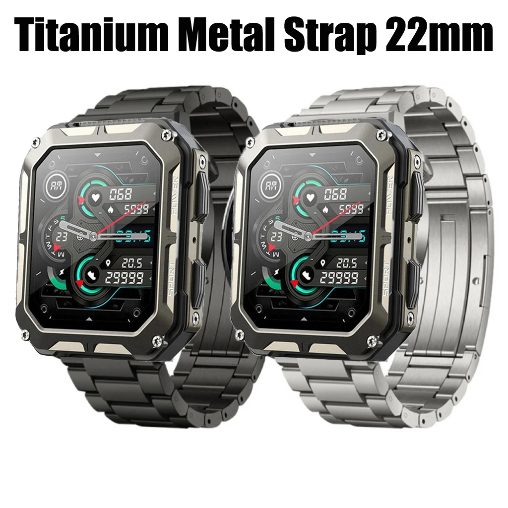 

Titanium Metal Strap for C20 Pro Luxury Business Bracelet Wristband 22mm Ultimate Link Bracelet for C20 Pro Watchband