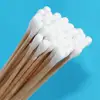 100/200Pcs Swabs 6'' Long Wood Handle Sturdy Cotton Applicator Swab Q-tip Drop Shipping 4