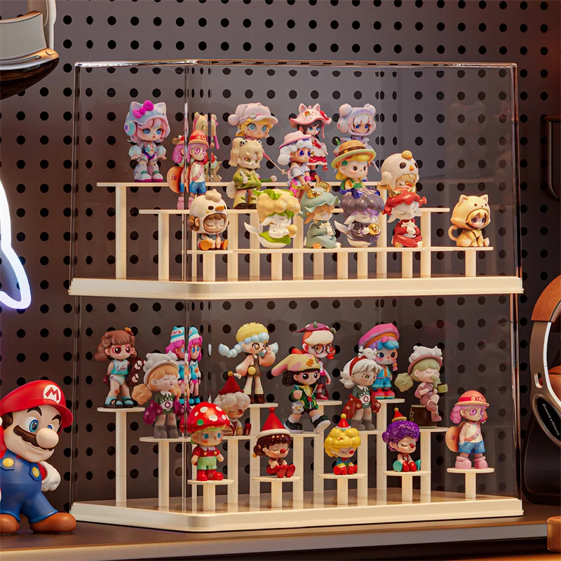 대용량 블라인드 박스 디스플레이 스탠드 투명 버블 매트 인형 피규어 보관함 방진 장난감 진열장 반려동물 친화적 디자인