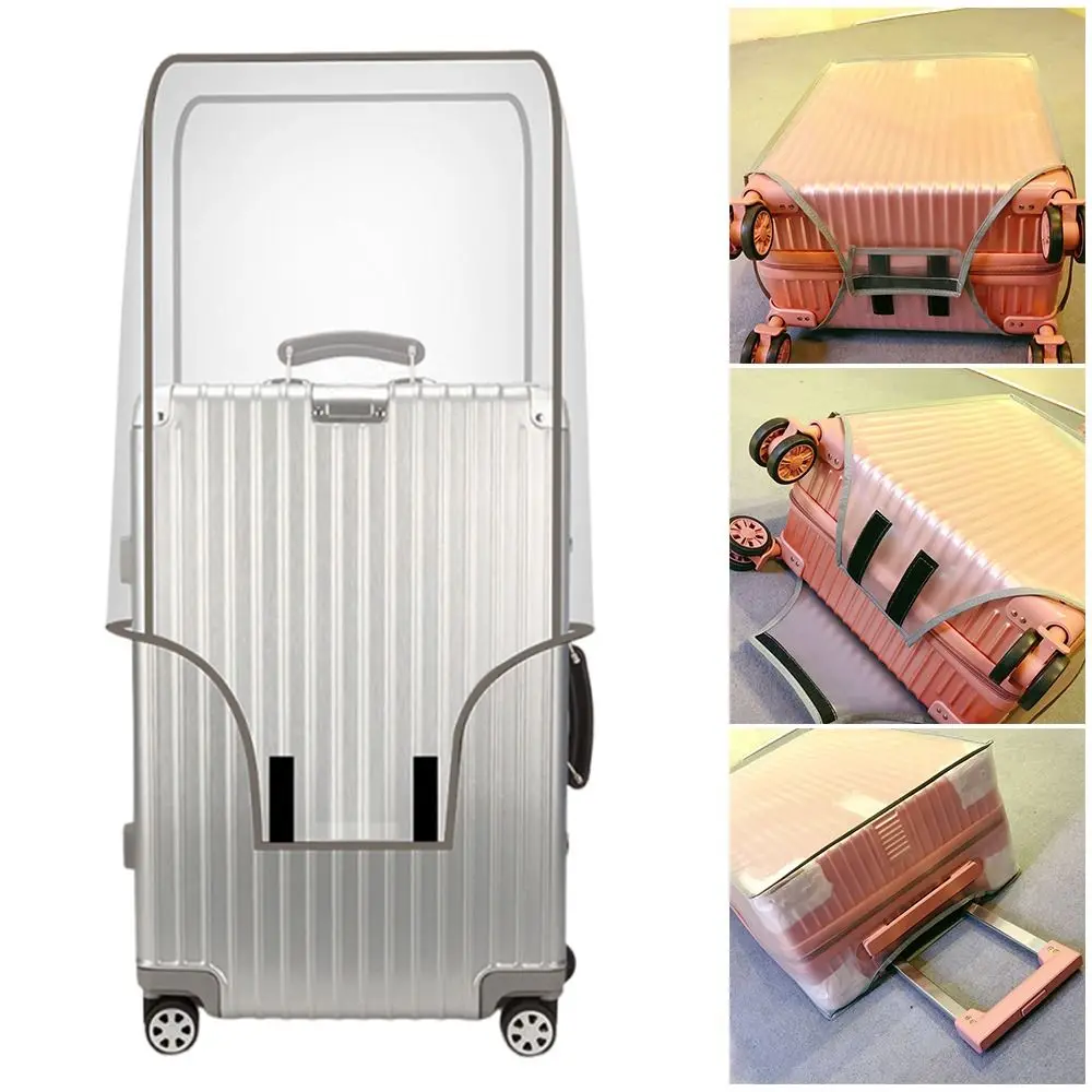 16-28 Inch Travel Luggage Cover PVC Transparent Luggage Protector Cover Waterproof Dustproof Suitcase Protector Luggage Cover