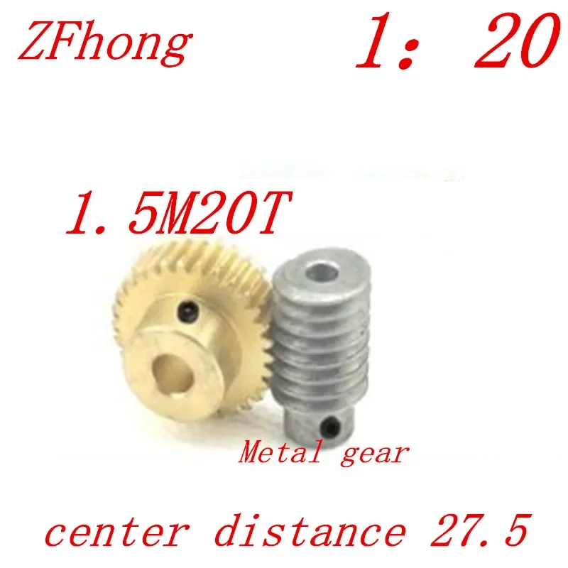 Description Picture 5 of item0.5M Brass worm gear 1:20 1:30 1:40 1:50 1:60 Electric Motors brass Worm Gear with stainless steel worm Rod Set
