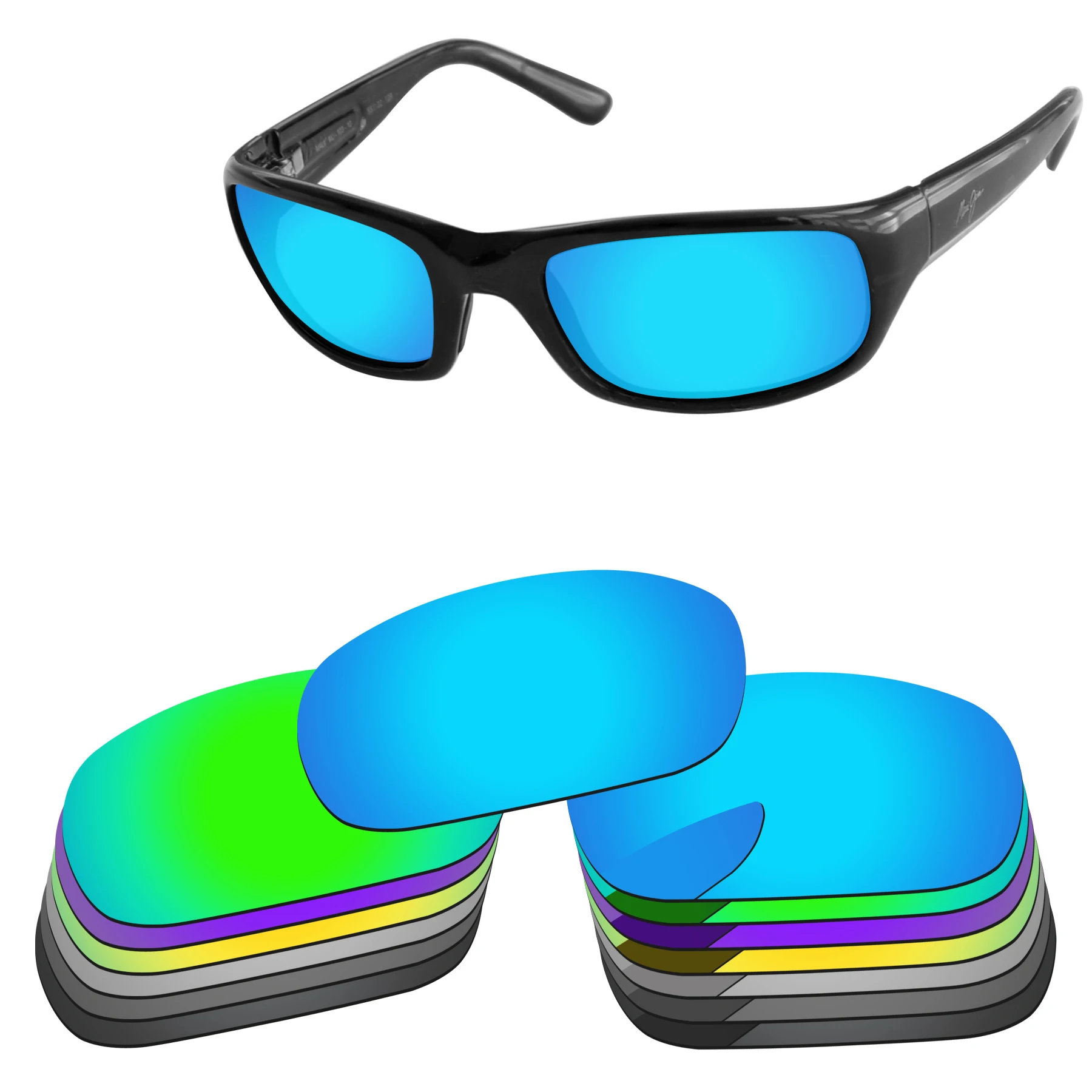 Bsymbo Multi Opzioni Lenti Di Ricambio Polarizzate Per Occhiali Da Sole Maui Jim Stingray Mj103