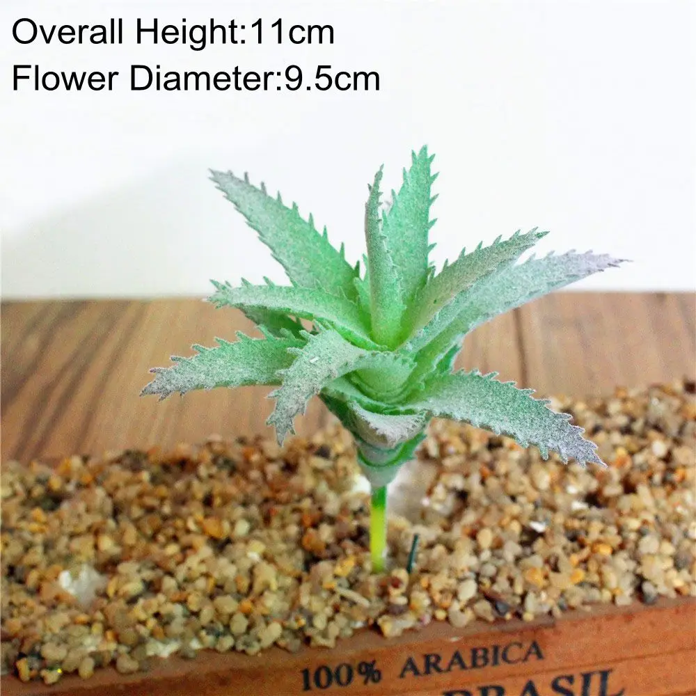 Verdant Flocked Artificial Succulents for Home and Garden Decor