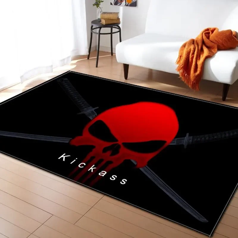 

Fashion Personality Skull Print Large size Carpet for Living Room Bedroom Decor Carpets Area Rug Baby Play Crawl Game Mat rugs