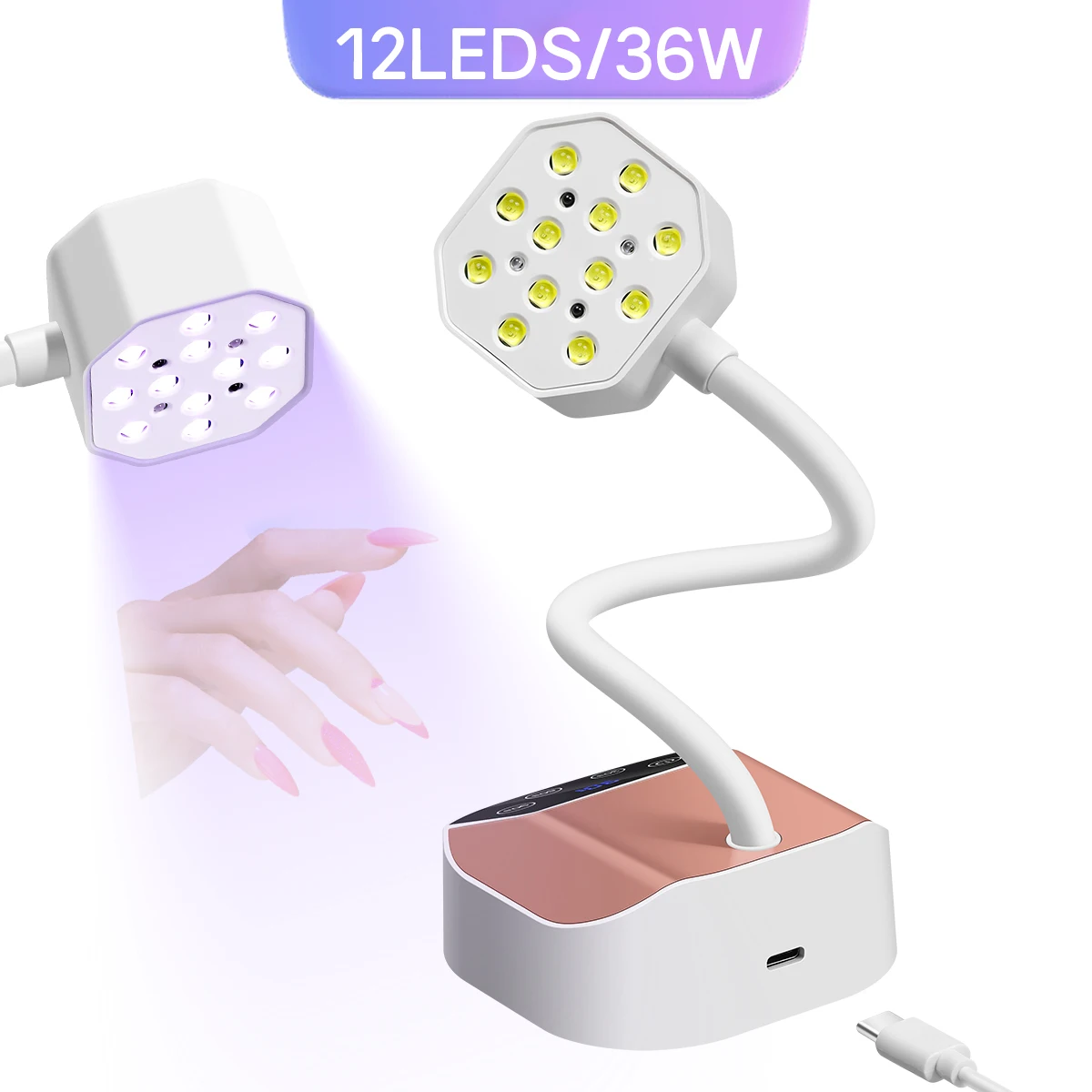 다이아나뷰티 무선 네일 램프 자동 감지 및 터치스크린 12 LED LED UV ..