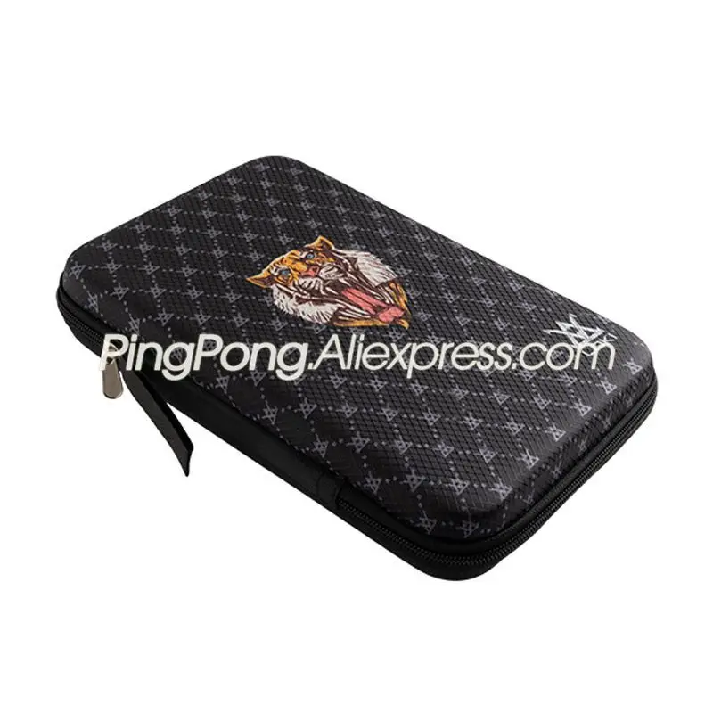 Original LOKI Tiger Table Tennis Bag Hard Cover Square Ping Pong Bat Racket Protection Case